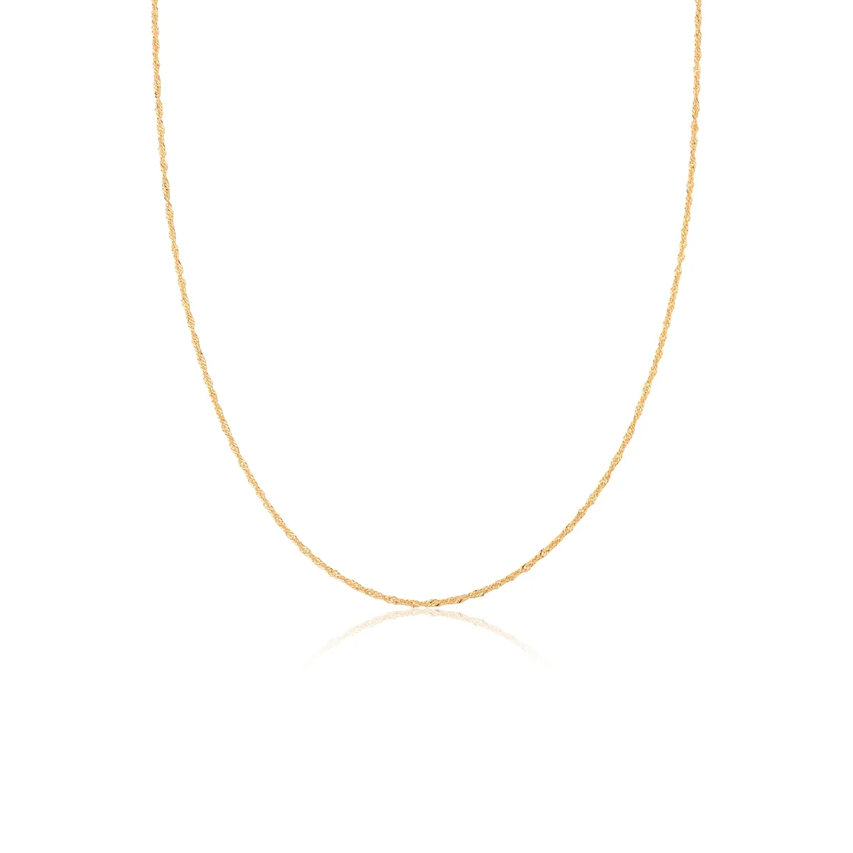 Corrente Essentials ouro 18k Singapura 40CM