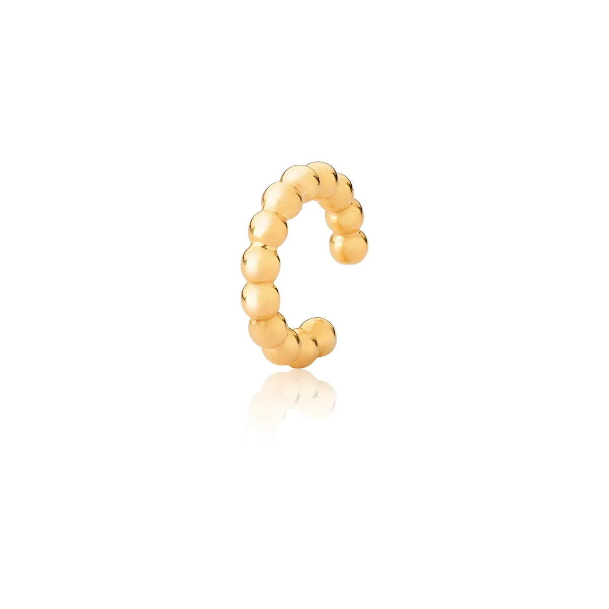 PIERCING DE PRATA 925 BANHO DOURADO BOLINHAS LISAS-FOR ME