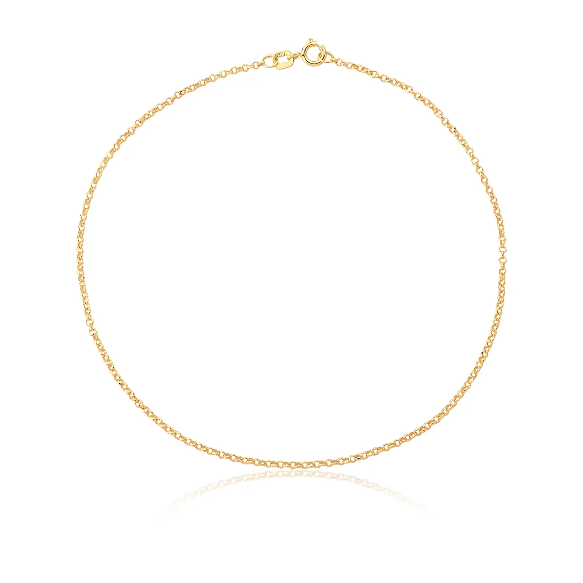 Tornozeleira de Ouro 18k Elos Portugueses-24CMM