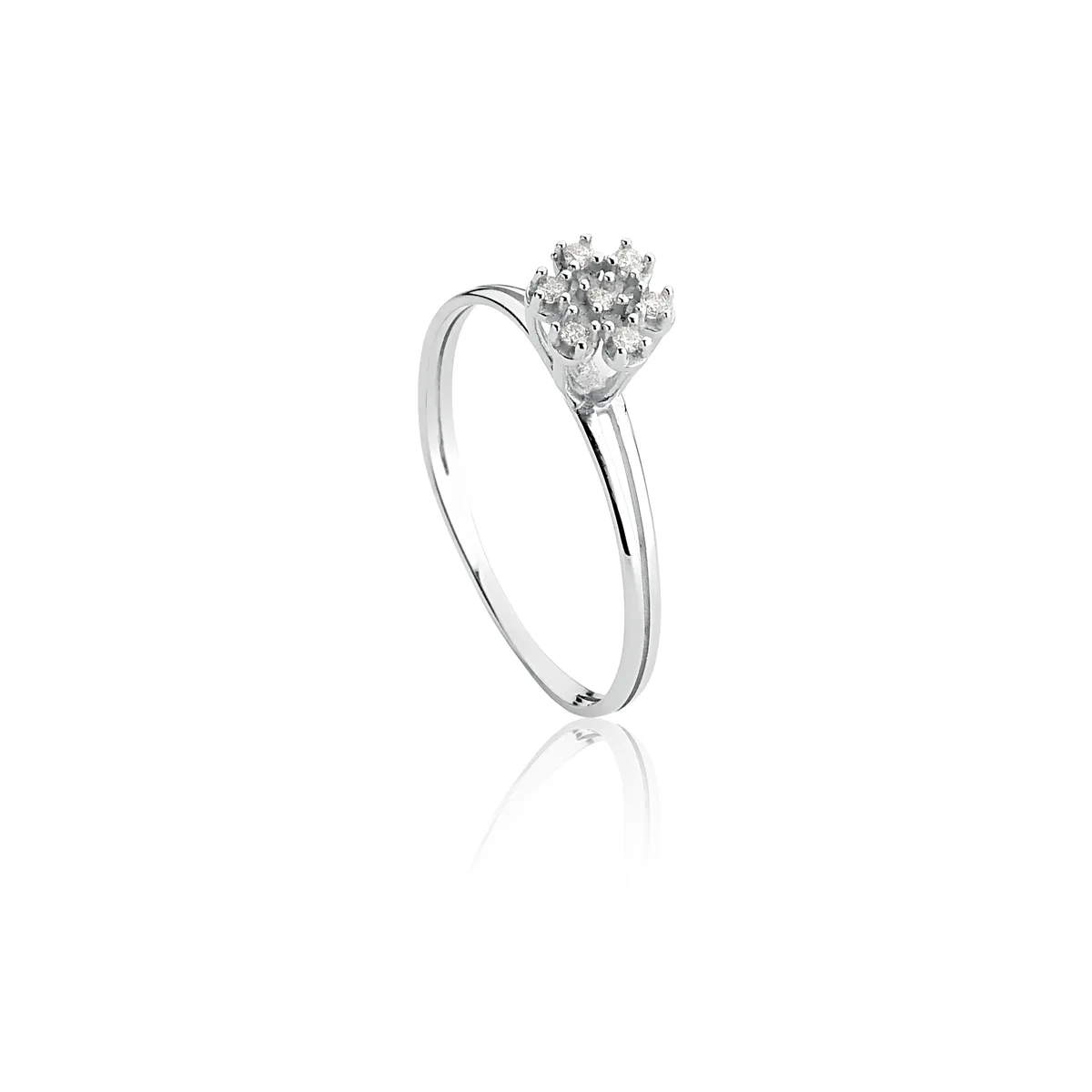 Anel Gifts Splendide ouro branco 18k chuveiro com 4,2pts de Diamantes