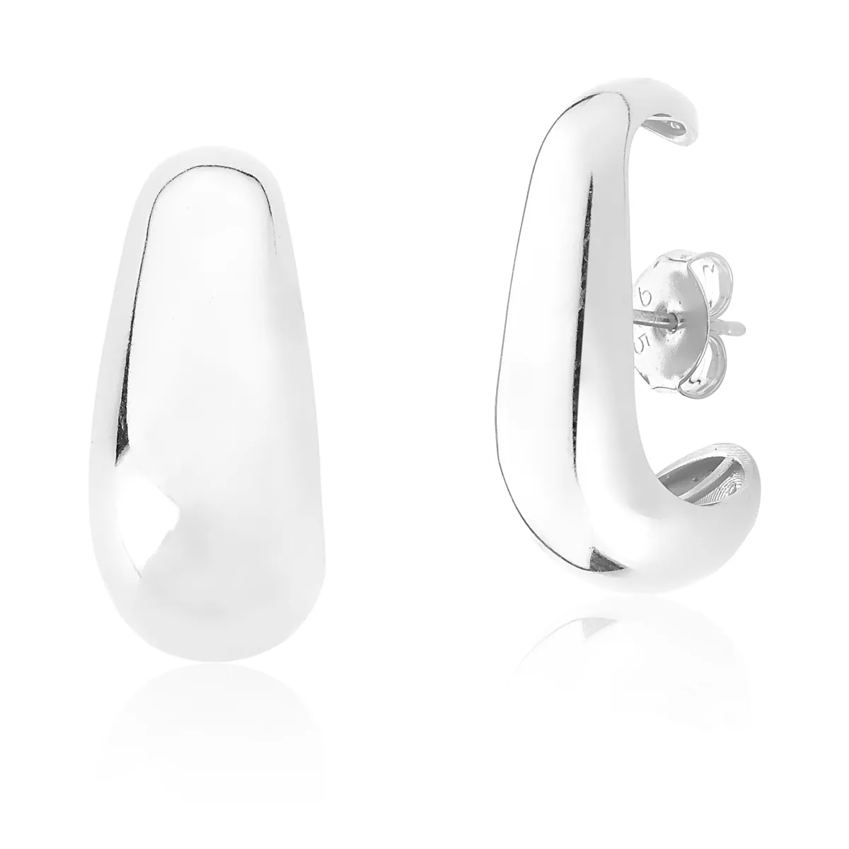 BRINCO DE PRATA 925 RODINADO ORGANIC WHIP DOIS-COLEÇÃO INIZIO