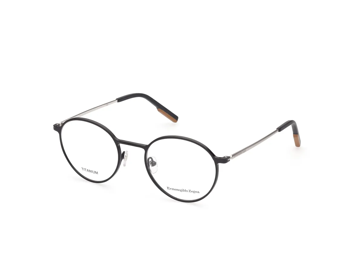 Óculos de Grau Ermenegildo Zegna EZ5195_51002 Titânio Preto