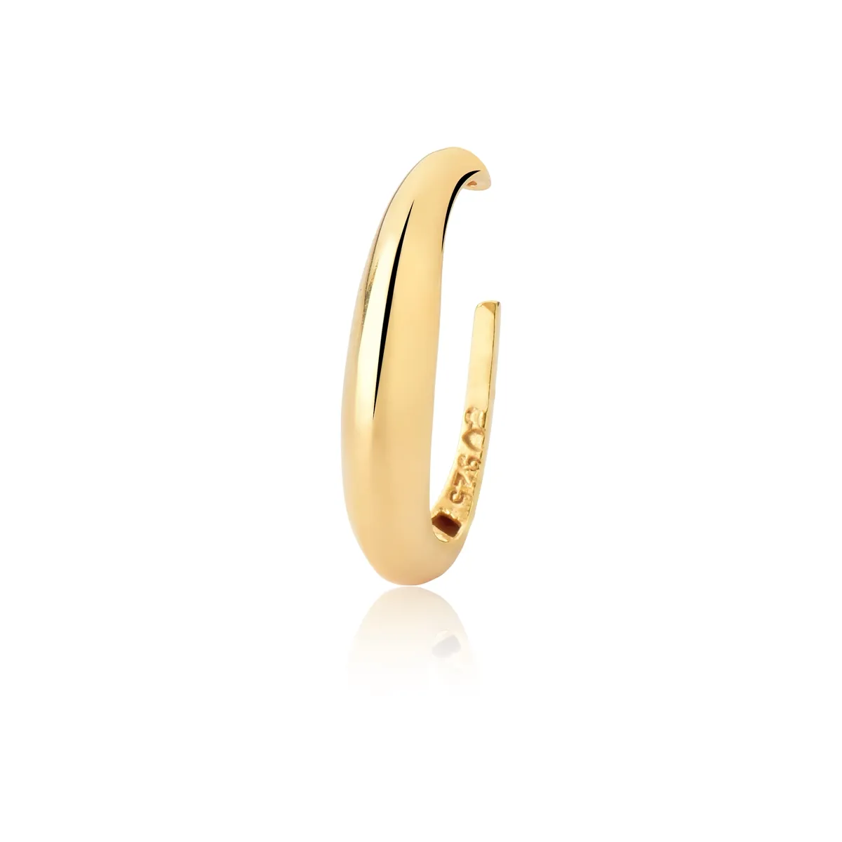 PIERCING DE ORELHA  PRATA 925 COM BANHO DOURADO EAR HOOK ORGANIC DOIS-COLEÇÃO INIZIO