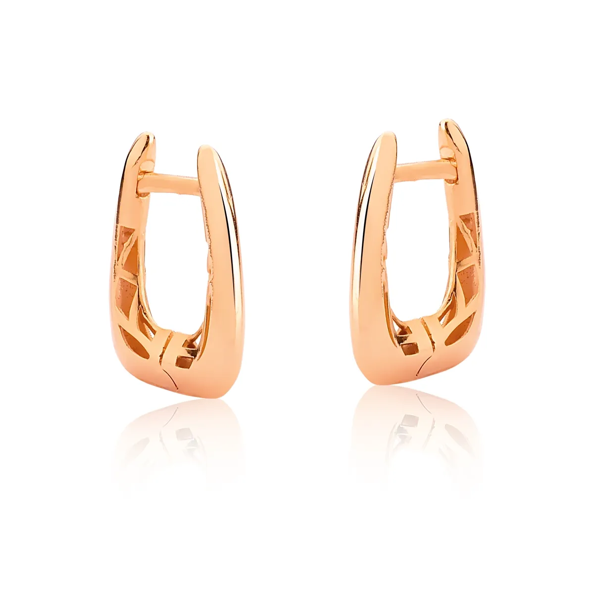 BRINCO DE PRATA 925 COM BANHO ROSÊ ARGOLA G CLICK-COLEÇÃO INIZIO