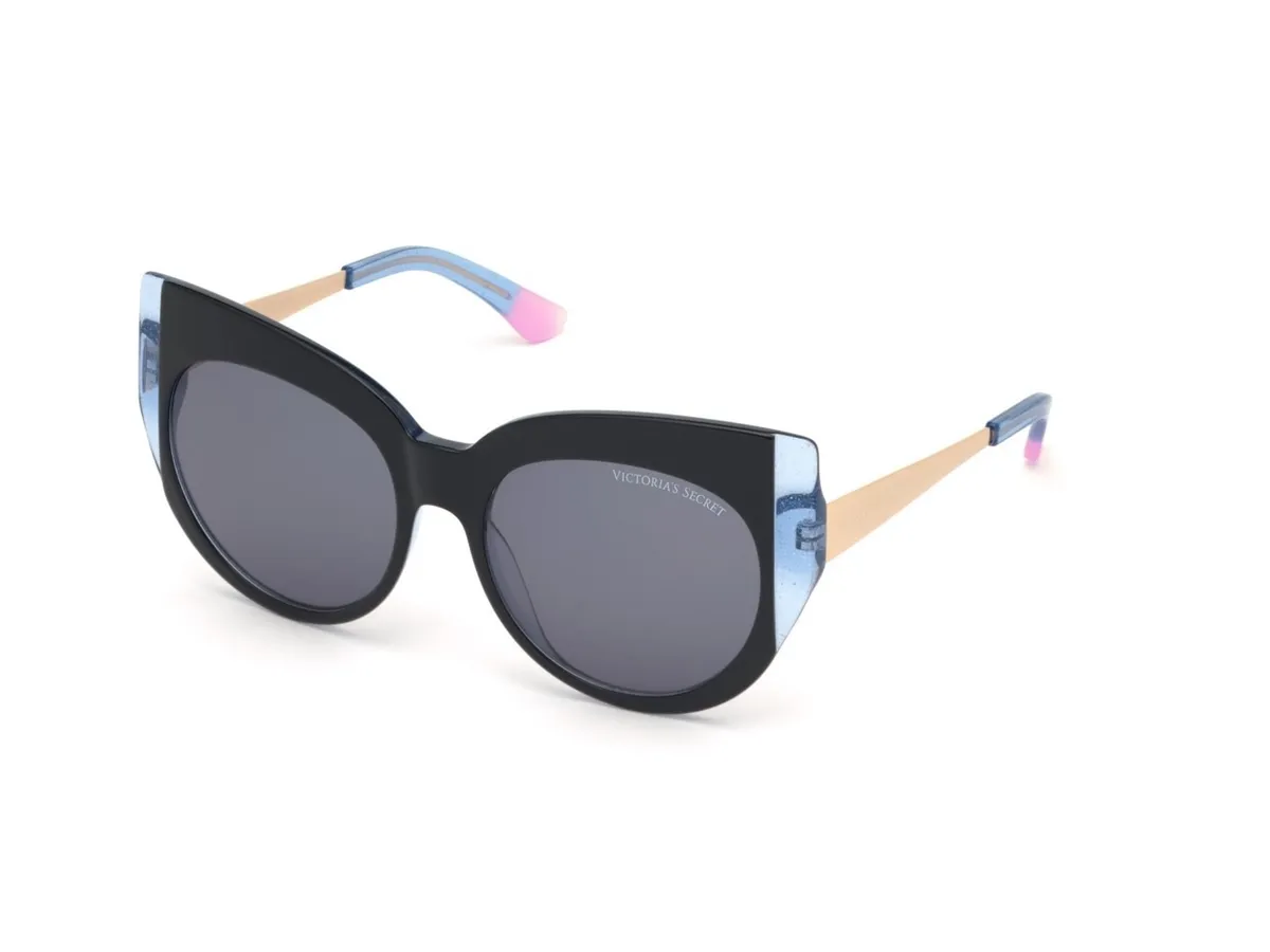 ÓCULOS DE SOL VICTORIA'S SECRET ACETATO PRETO E AZUL - VS0015_5892A