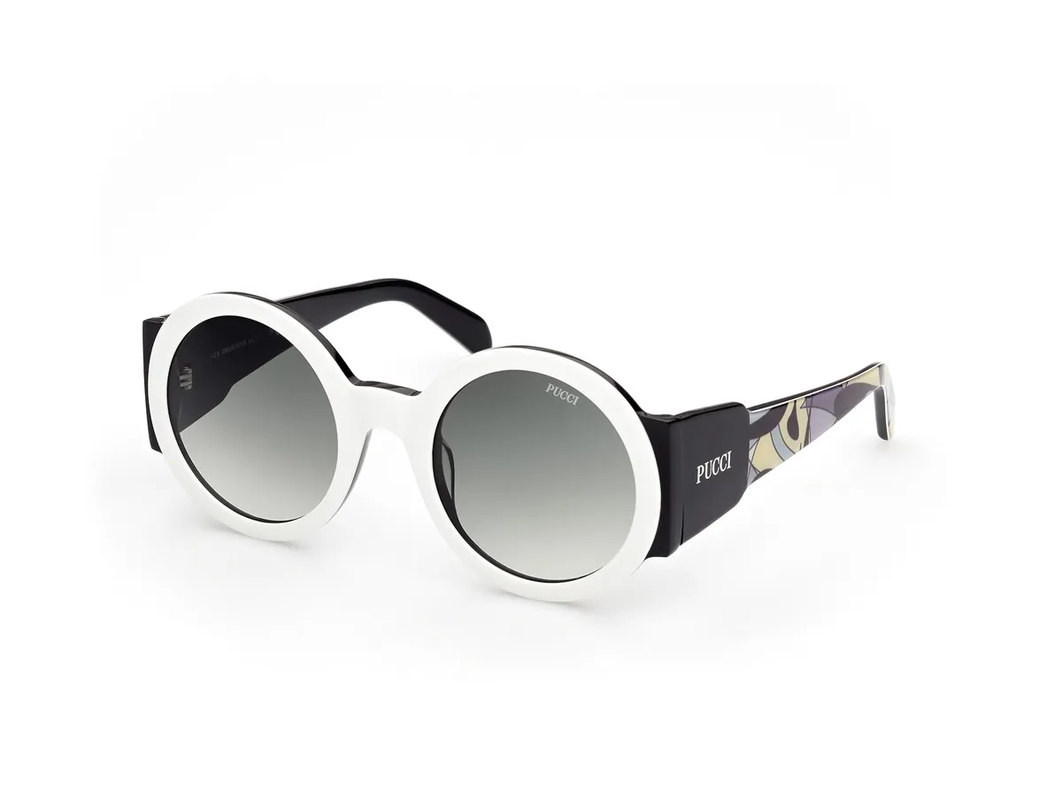 ÓCULOS DE SOL EMILIO PUCCI ACETATO PRETO E BRANCO - EP0149_5223B