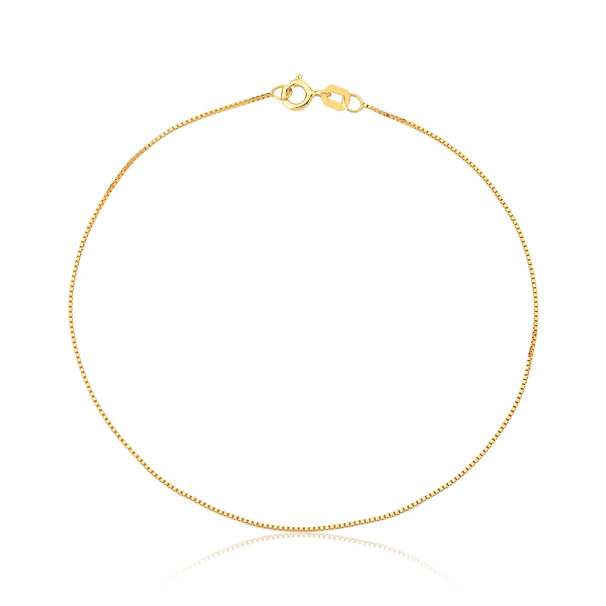 Pulseira malha Veneziana ouro 18k polida 20CM