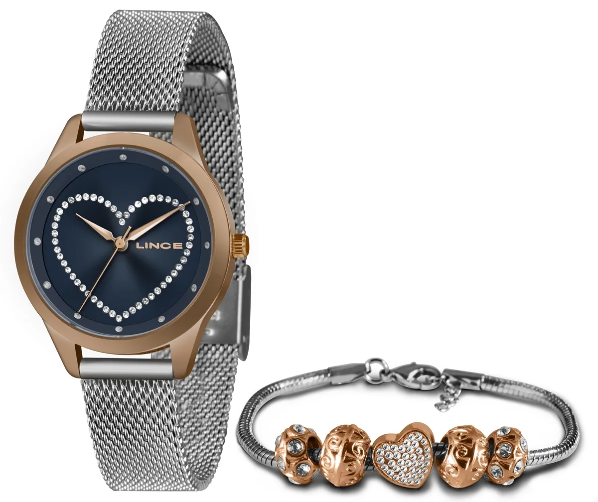 RELOGIO LINCE FEMININO QUARTZ ANALOGICO COM PULSEIRA - LRT4676L-KN03D1SX