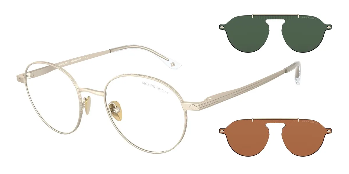 Óculos de Grau Giorgio Armani  com Clip-On - 0AR6107 30021W51