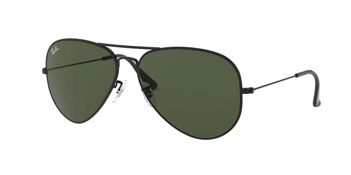 Óculos de Sol Ray-Ban Aviator Large Metal II 0RB3026L L2821 62 Preto com lentes na cor Verde