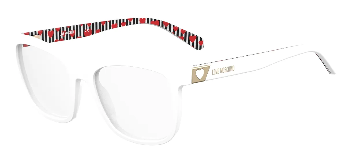 Óculos de Grau Love Moschino MOL585 VK6 5217 Acetato Branco