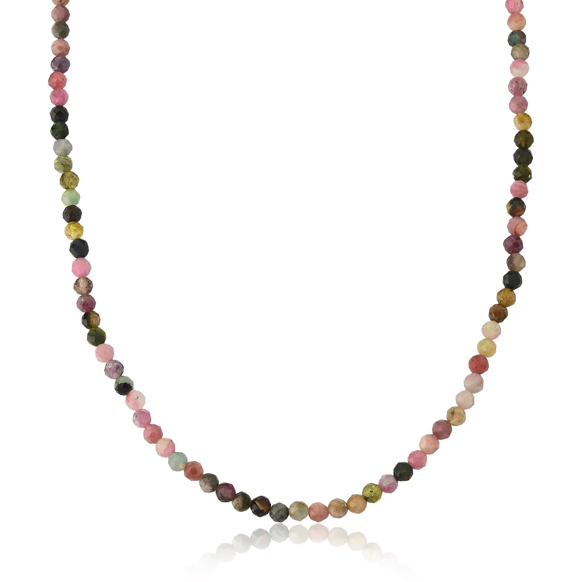 Colar de Ouro 18k com Mix de Gemas Turmalinas Coloridas