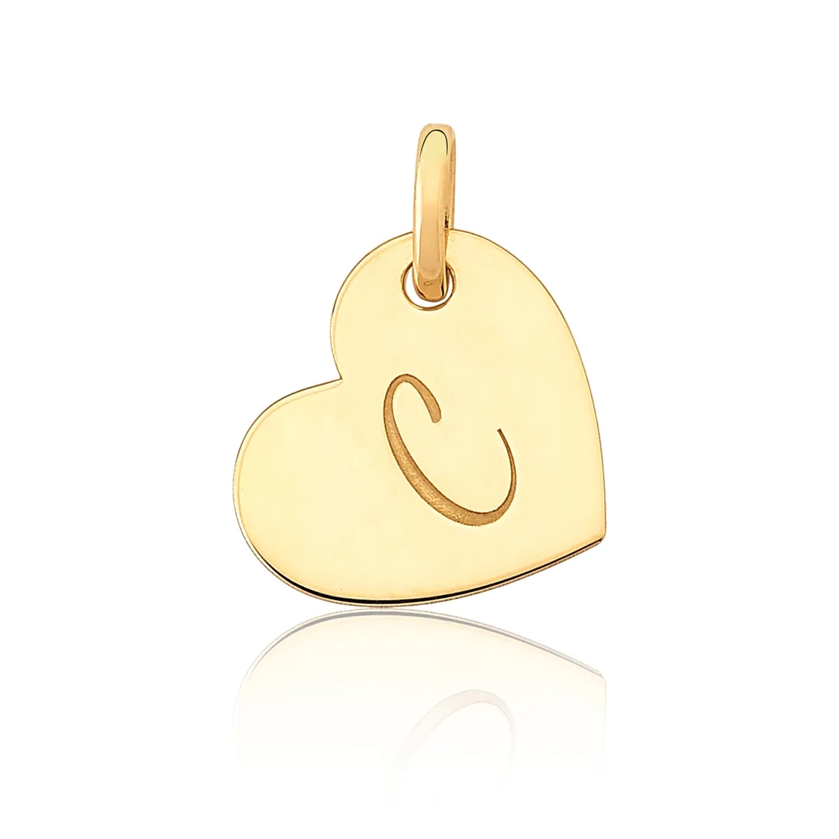 Pingente de Ouro 18k coração polido coleção Gifts Personalizados