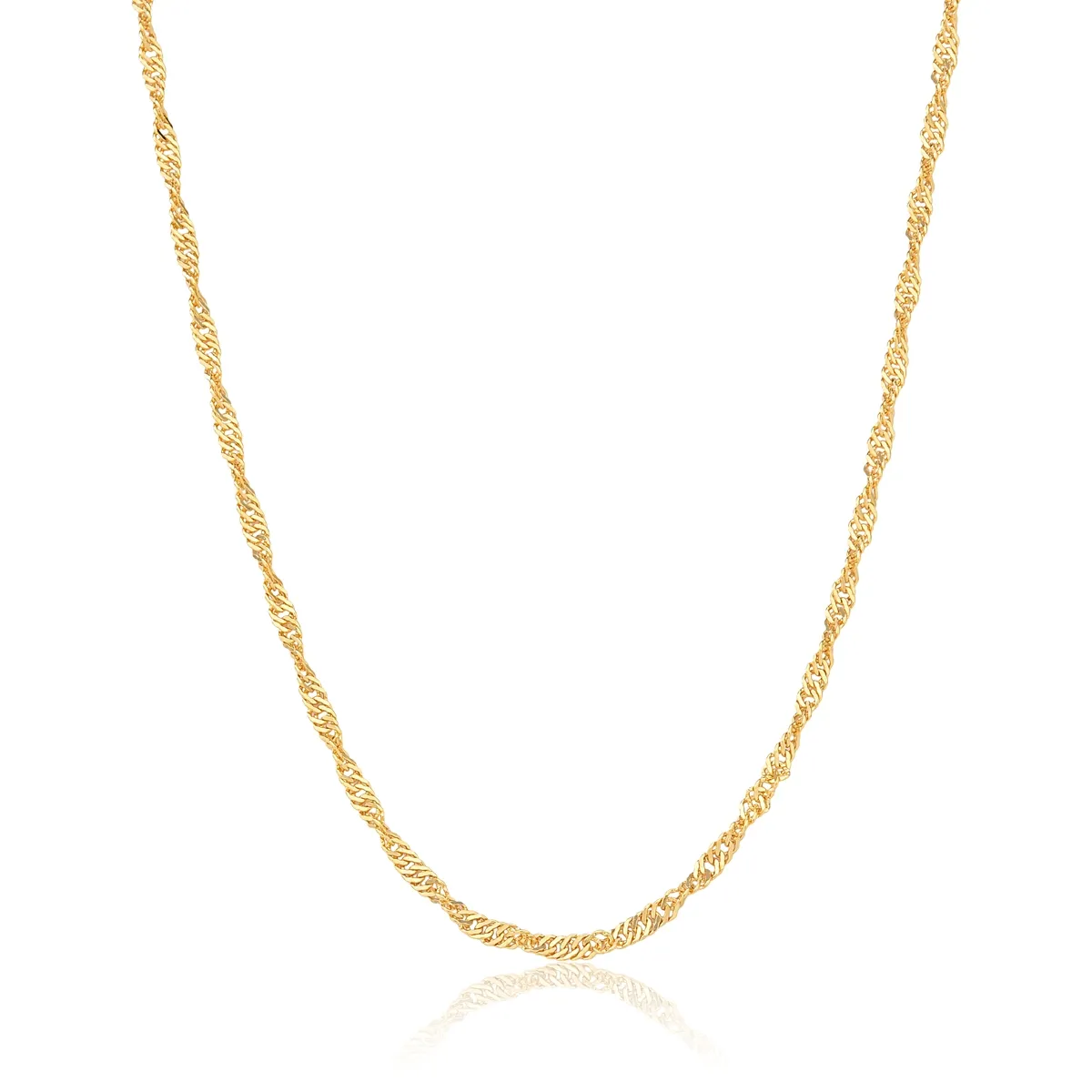 Tornozeleira de Ouro 18k Singapura-28CM