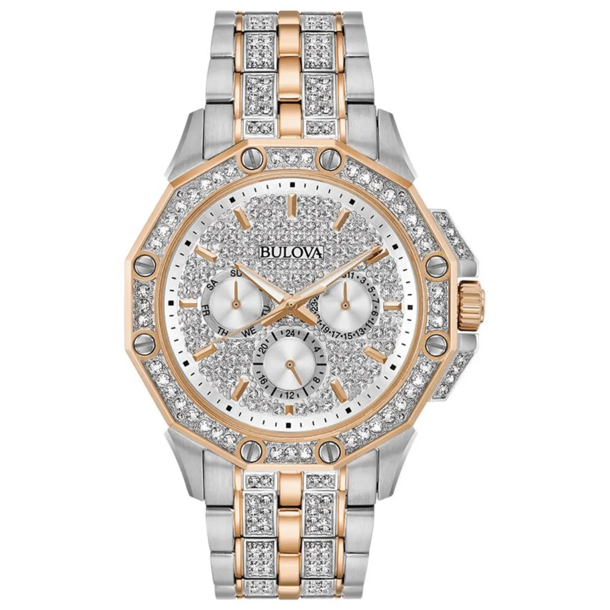 Relógio Bulova crystal octava masculino - 98C133N