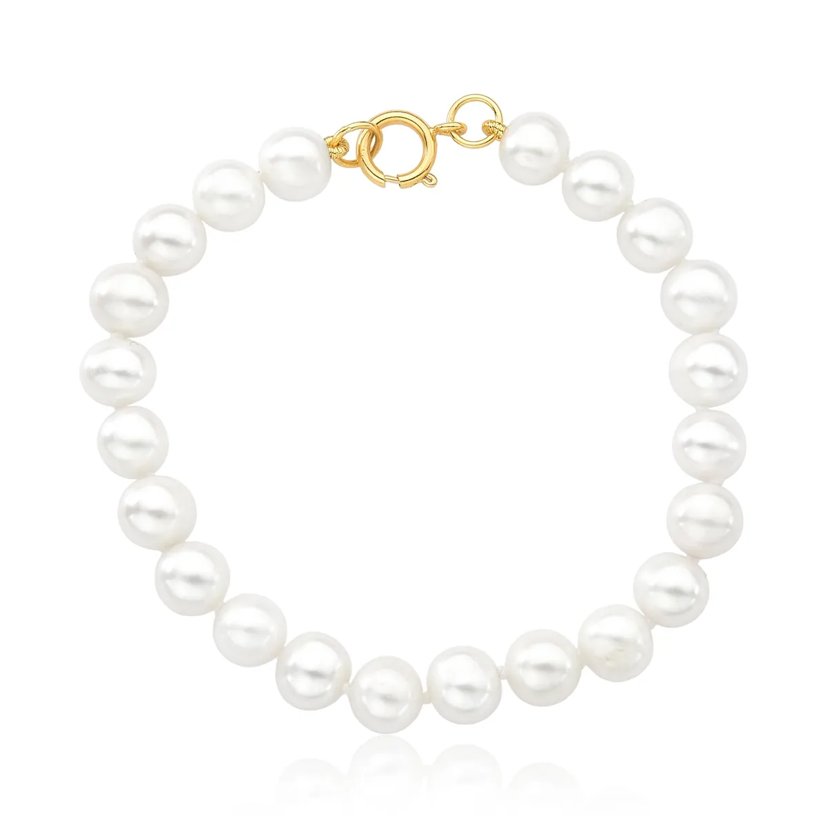 Pulseira de Ouro 18k com pérolas biwa