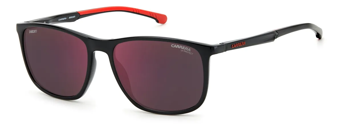 Óculos de Sol Carrera Ducati CARDUC 004/S OIT 57AO S Poliamida Preto e Vermelho com lentes na cor Vermelho Espelhado