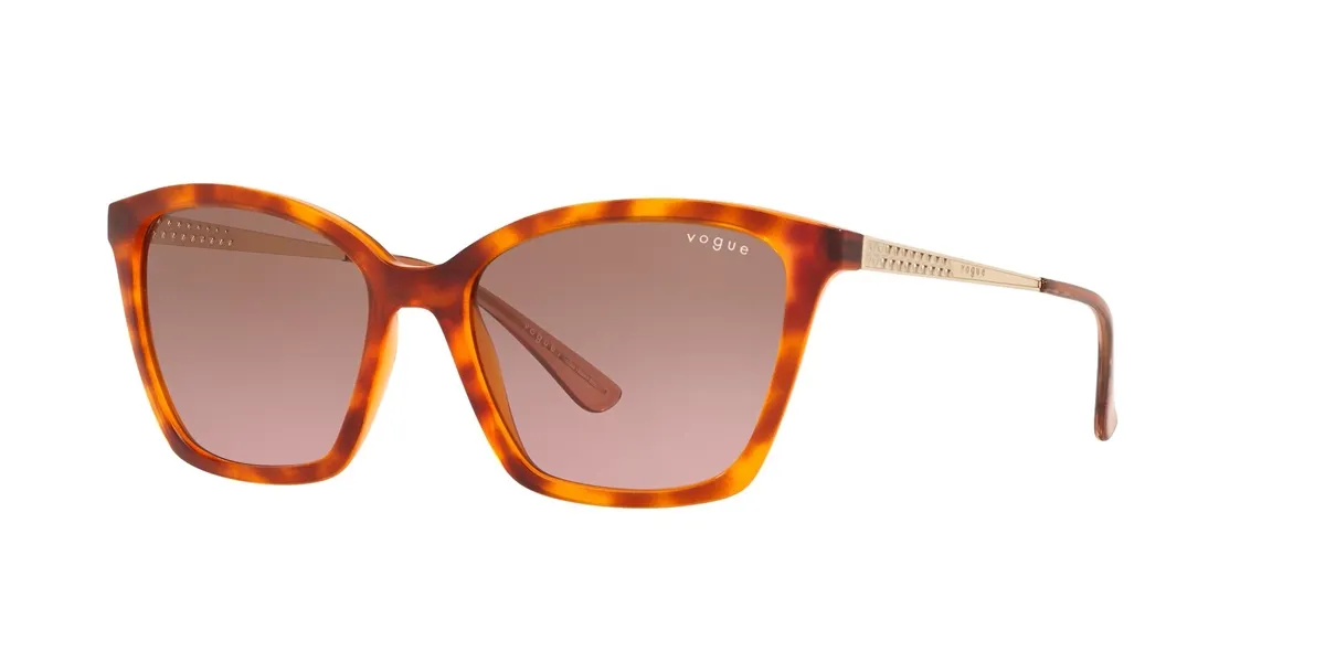 Óculos de Sol Vogue 0VO5333SL 27931454 Acetato Marrom Mesclado Claro com lentes na cor Marrom Degradê