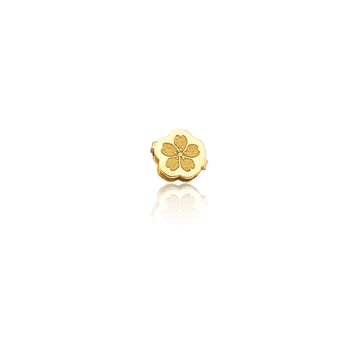 Pingente de Ouro 18k flor trevo de 5 folhas