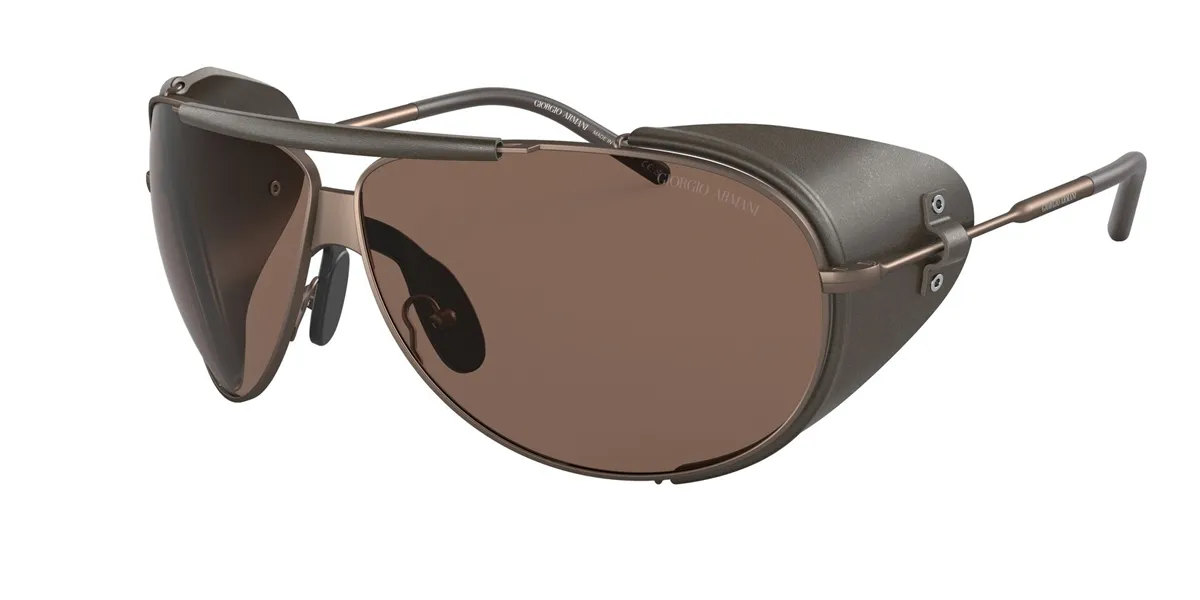 Óculos de Sol Giorgio Armani 0AR6139Q 30067369 Metal Bronze com lentes na cor Marrom