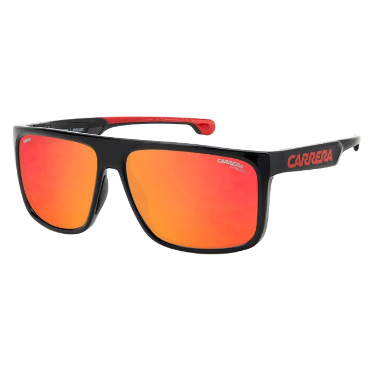 Óculos de Sol Carrera Ducati CARDUC 011/S 0A4 61UZ S Acetato Preto e Vermelho com lentes na cor Vermelho