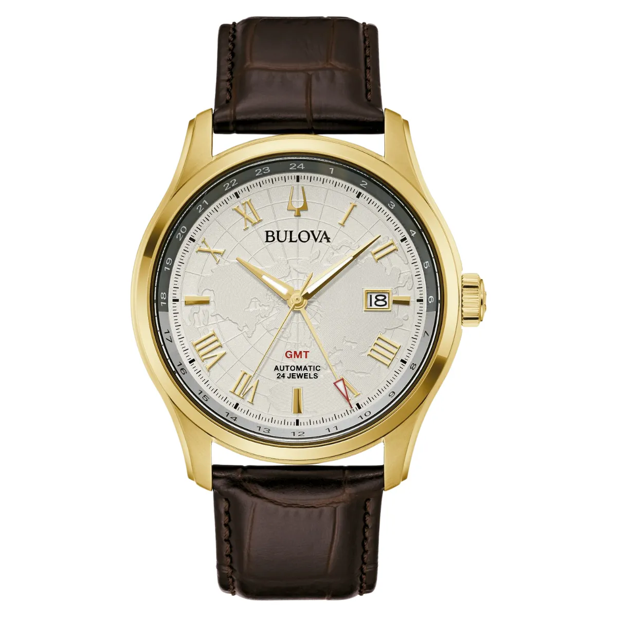 Relógio Bulova Wilton GMT Automático Masculino - 97B210N