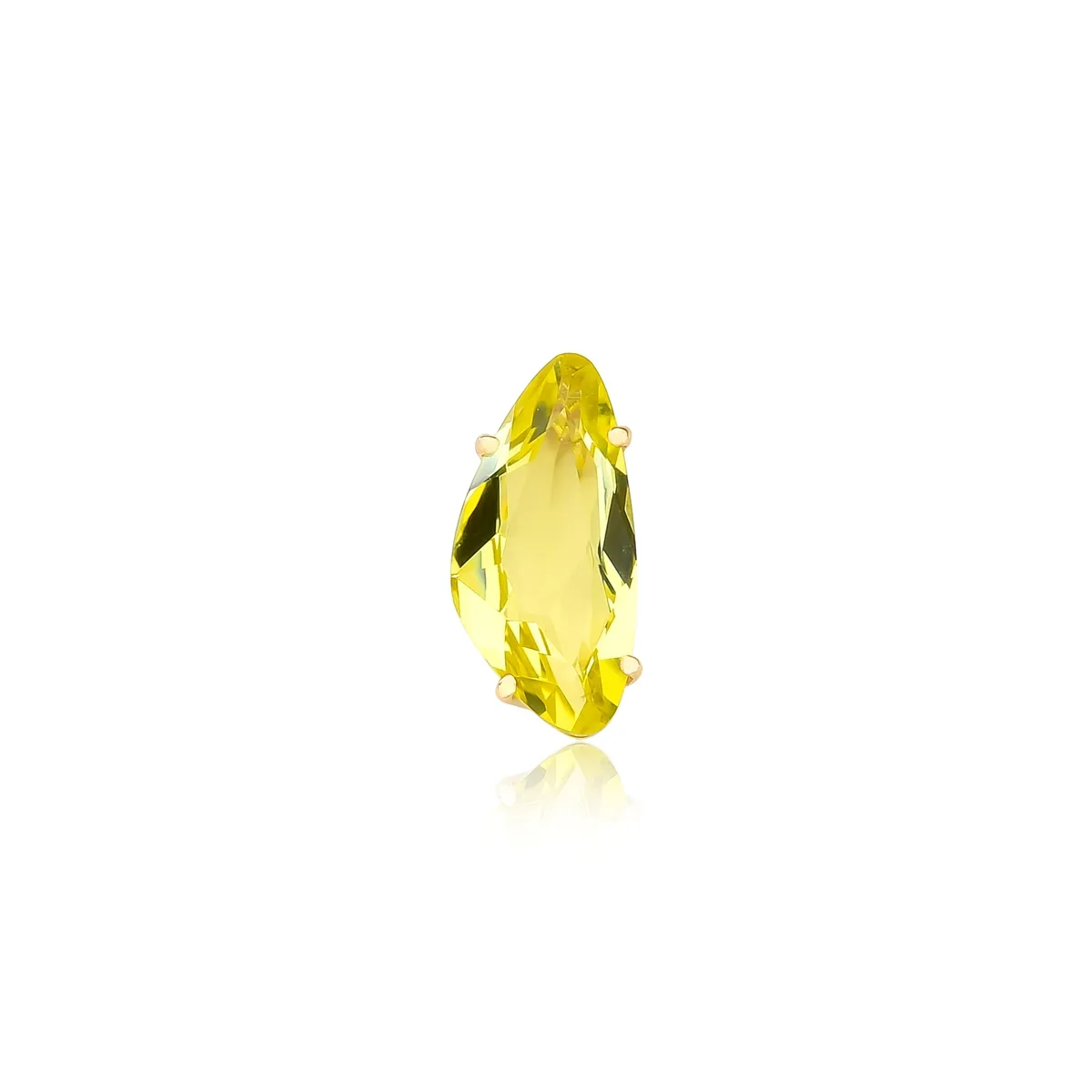 Pingente gema triangular irregular ouro 18k de Green gold