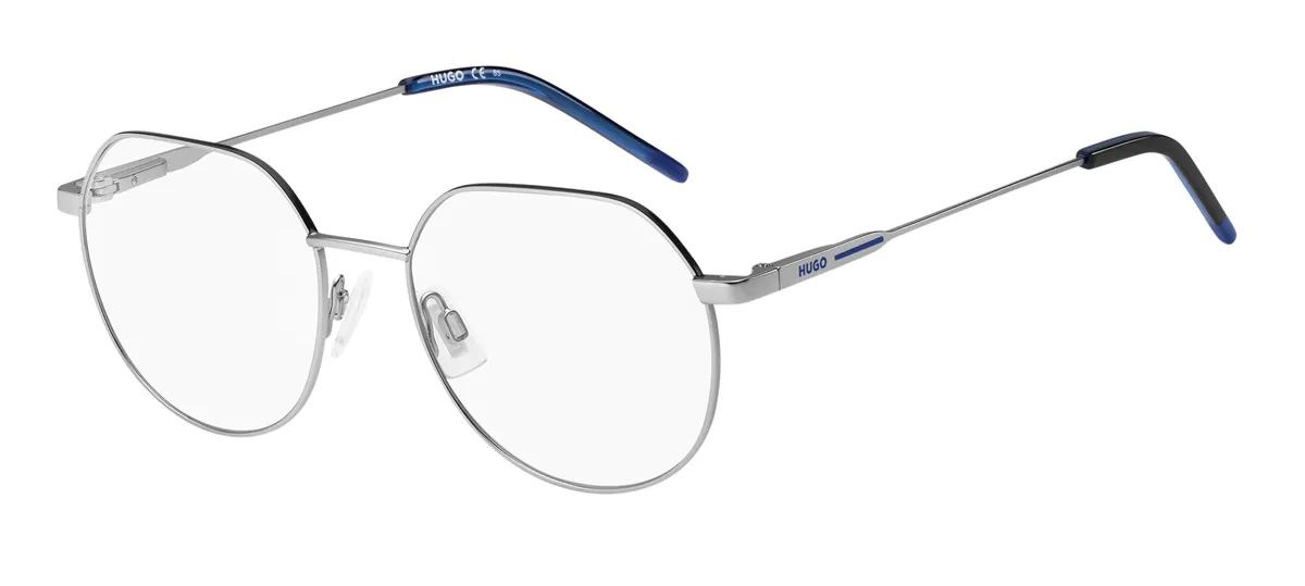 Óculos de Grau Hugo Boss HG 1179 R81 5318 R Metal Prata e Azul