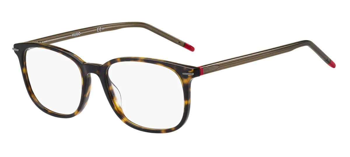 Óculos de Grau Hugo Boss HG 1171 086 5518 R Acetato Marrom Mesclado