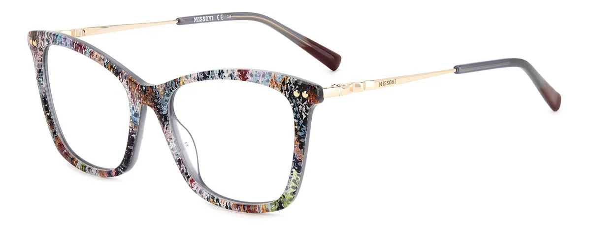 Óculos de Grau Missoni MIS 0108 X19 5316 R Acetato Marrom Mesclado