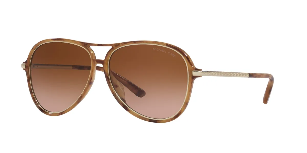 Óculos de Sol Michael Kors MK2176U 39153B Marrom Mesclado com lentes na cor Marrom Degradê