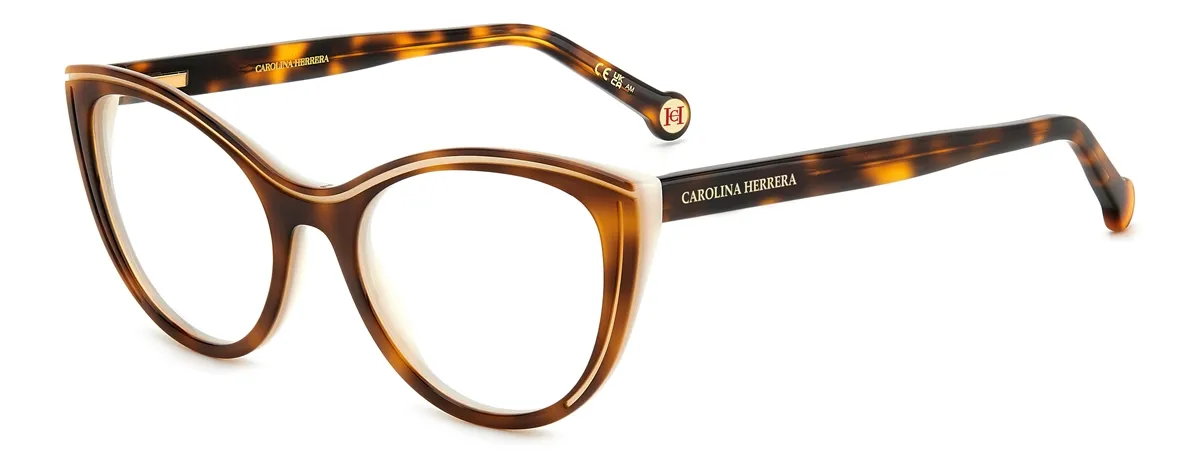 Óculos de Grau Carolina Herrera HER 0171 C9K 5319 R Acetato Marrom Mesclado