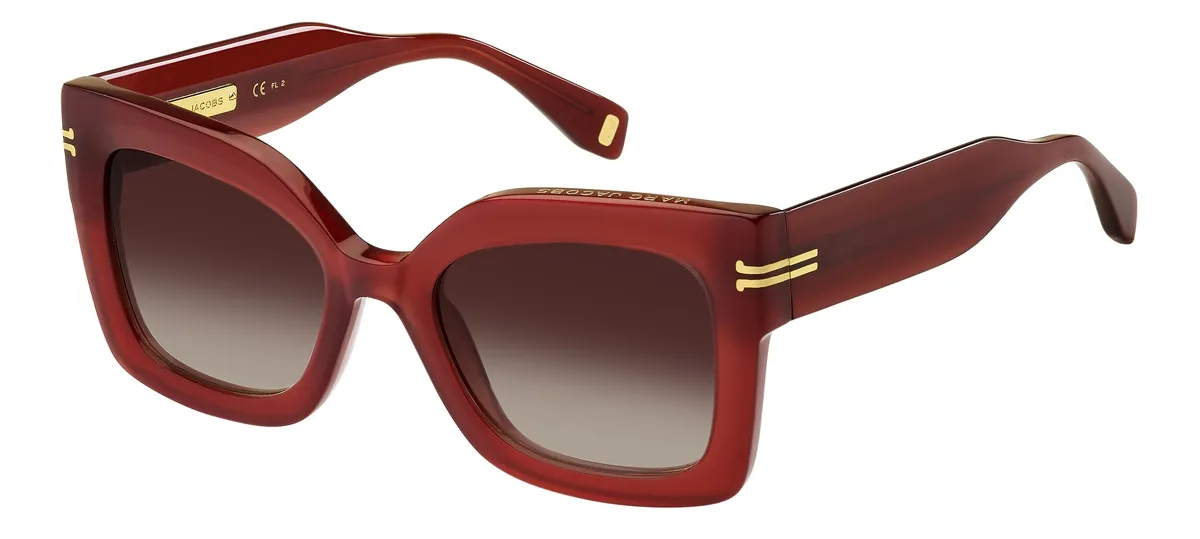 Óculos de Sol Marc Jacobs MJ 1073/S C9A 53TX S Acetato Vermelho com lentes na cor Vermelho Degradê