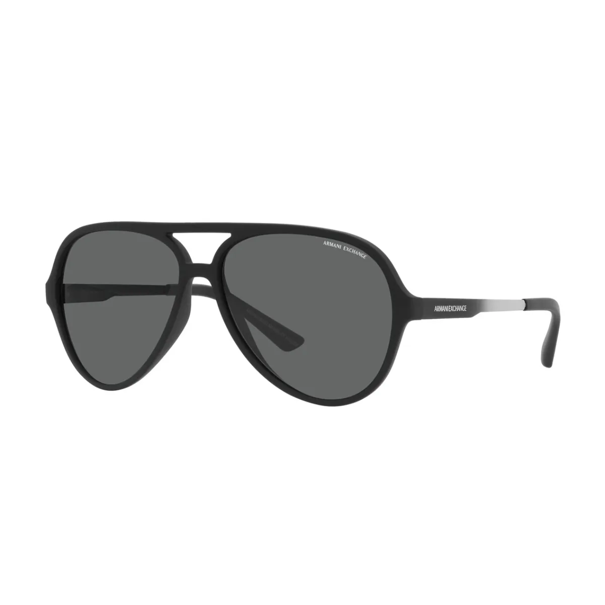 Óculos de Sol Armani Exchange 0AX4133S 80788760 Acetato Preto Fosco com lentes na cor Fumê