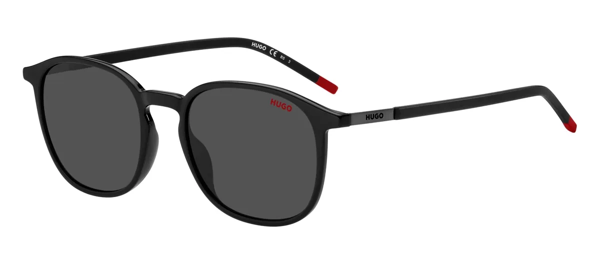 Óculos de Sol Hugo Boss HG 1229/S 807 52IR S Acetato Preto com lentes na cor Fumê
