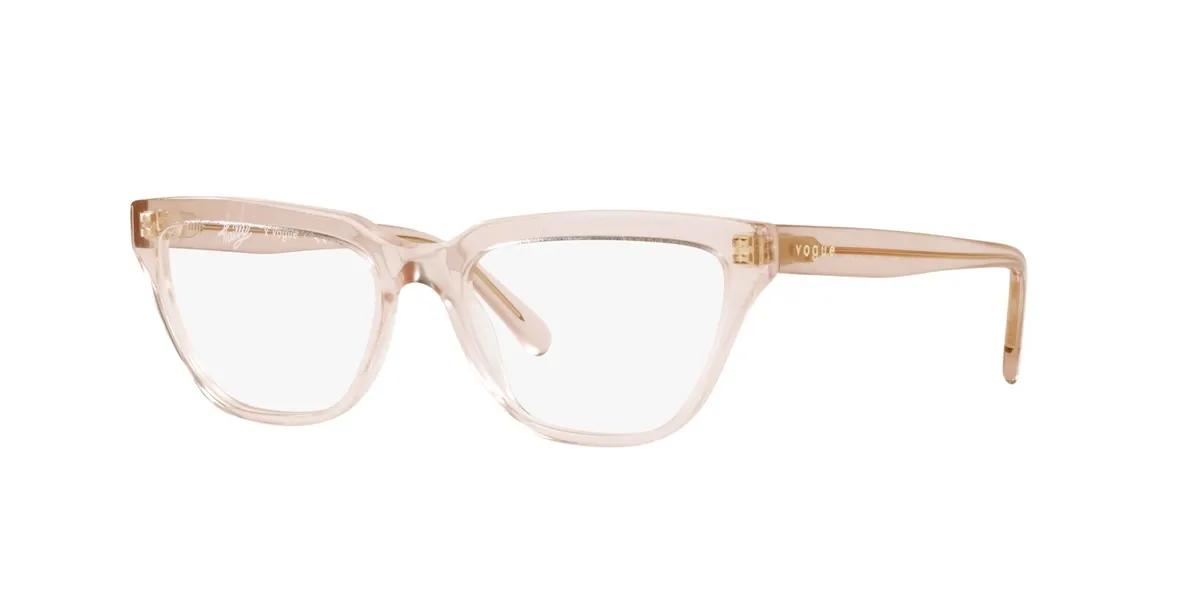 Óculos de Grau Vogue Hailey Bieber 0VO5443 3007 54 Acetato Pêssego Transparente