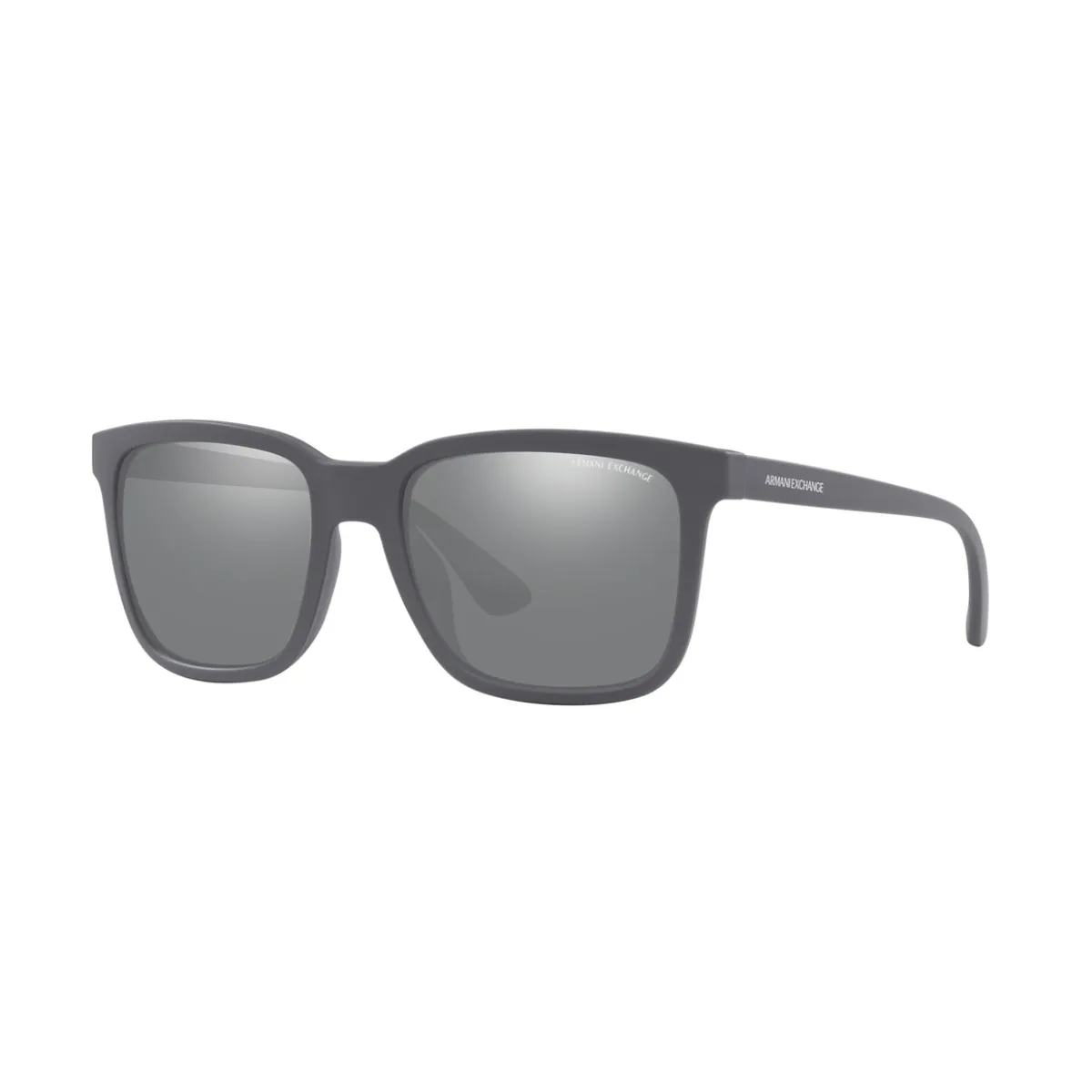 Óculos de Sol Armani Exchange 0AX4112SU 8294Z355 Acetato Cinza Fosco com lentes na cor Cinza Espelhado Polarizado