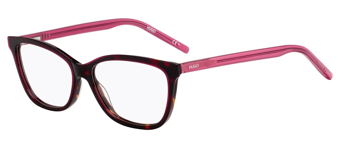 Óculos de Grau Hugo Boss HG 1053 VA4 5515 Acetato Marrom Mesclado e Rosa
