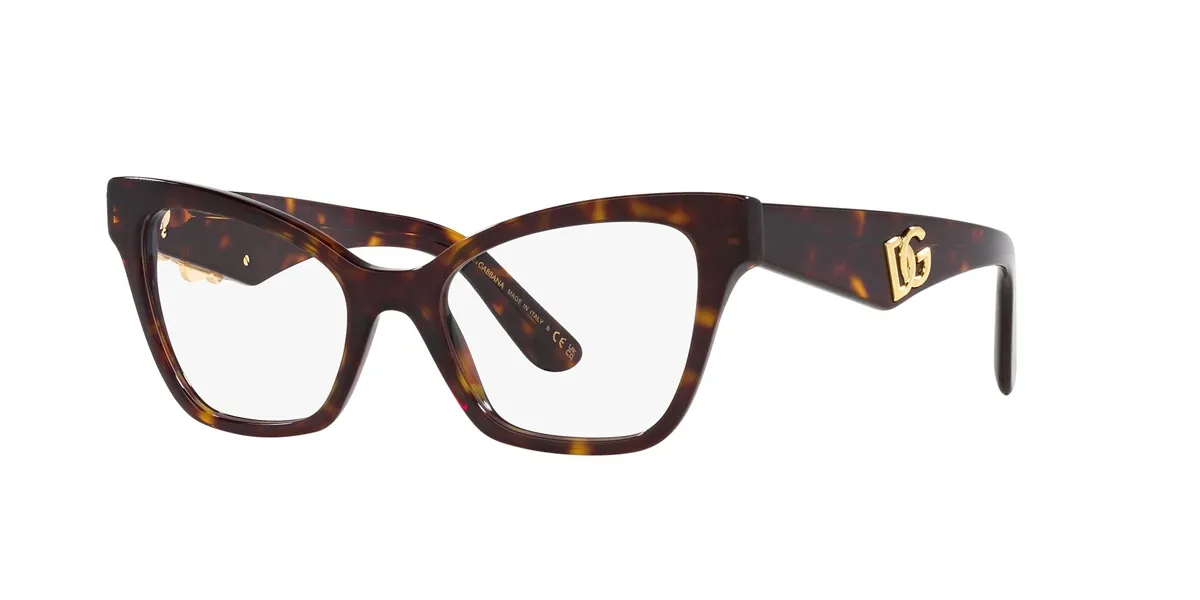 Óculos de Grau Dolce & Gabbana 0DG3369 502 52 Acetato Marrom Mesclado