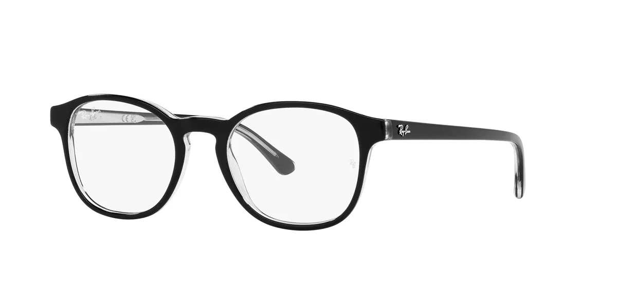 Óculos de Grau Ray-Ban 0RX5417 2034 52 Acetato Preto