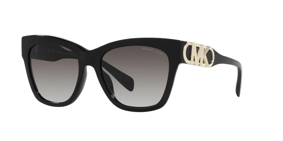 Óculos de Sol Michael Kors 0MK2182U 30058G55 Acetato Preto com lentes na cor Fumê Degradê