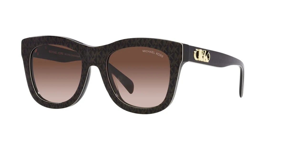 Óculos de Sol Michael Kors 0MK2193U 37061352 Acetato Marrom com lentes na cor Marrom Degradê