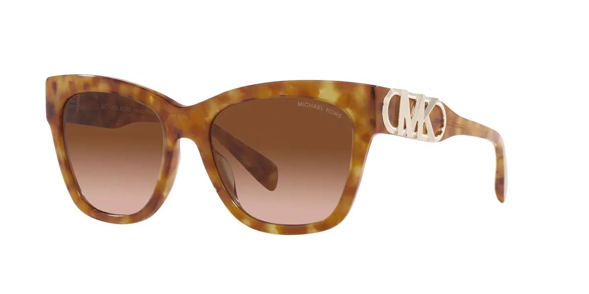 Óculos de Sol Michael Kors 0MK2182U 32883B55 Acetato Amarelo Mesclado com lentes na cor Amarelo Degradê