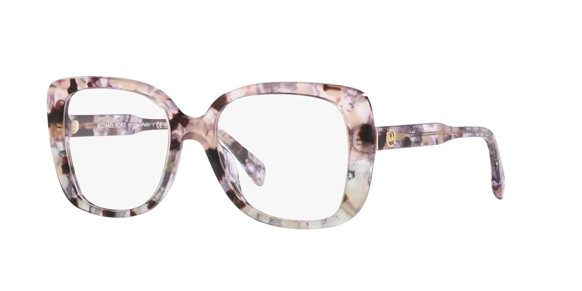 Óculos de Grau Michael Kors 0MK4104U 3345 53 Acetato Rosa e Cinza Mesclado
