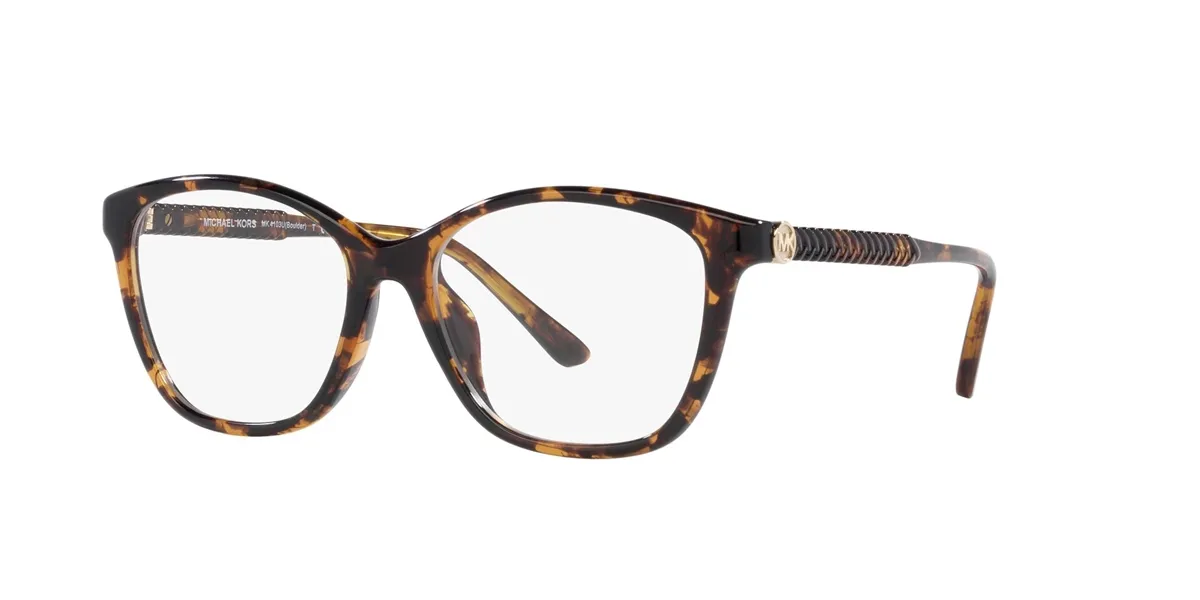 Óculos de Grau Michael Kors 0MK4103U 3006 55 Acetato Marrom Mesclado