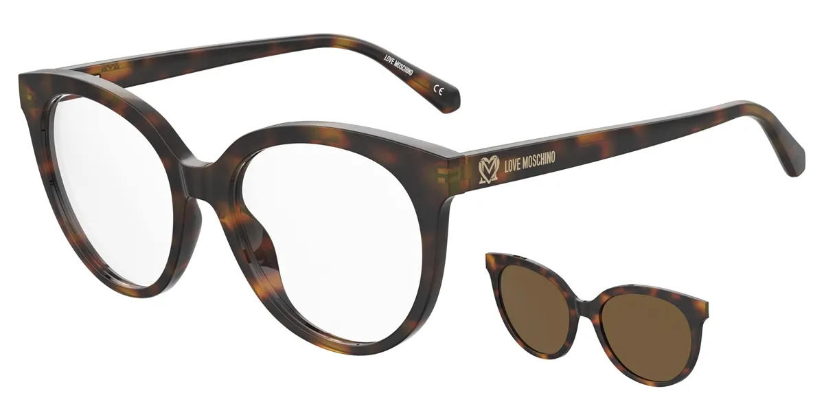 Óculos de Grau Love Moschino com Clip-on - MOL058/CS 05L 5470