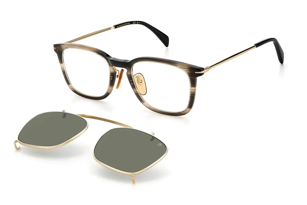 Óculos de Grau David Beckham com Clip-on - DB 1037/G/CS 2W8 53QT S