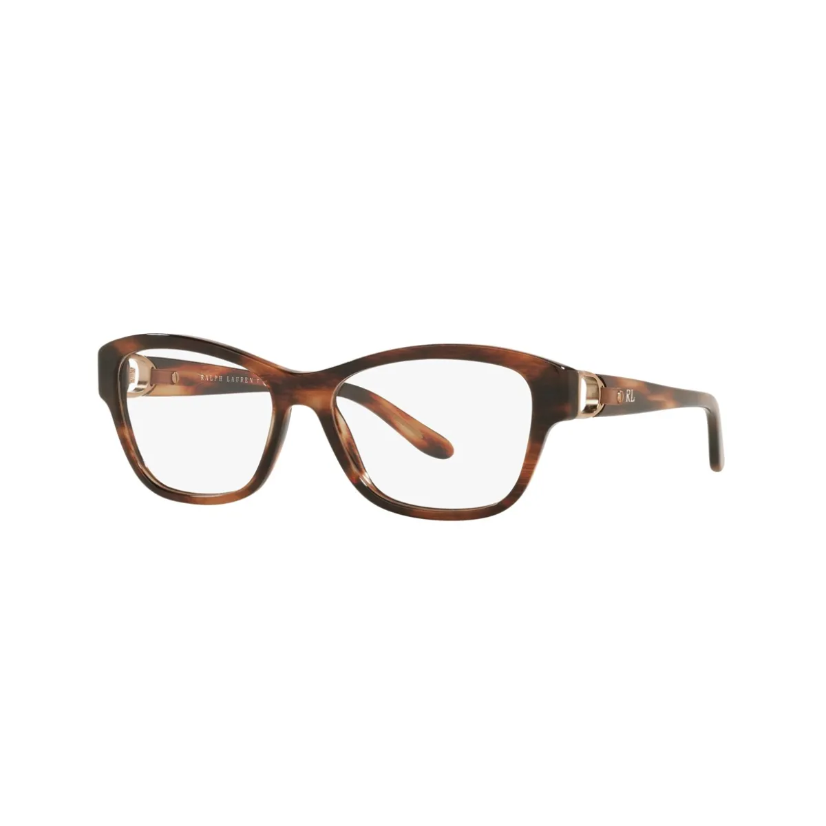 Óculos de Grau Ralph Lauren 0RL6210Q 5007 55 Acetato Marrom Mesclado