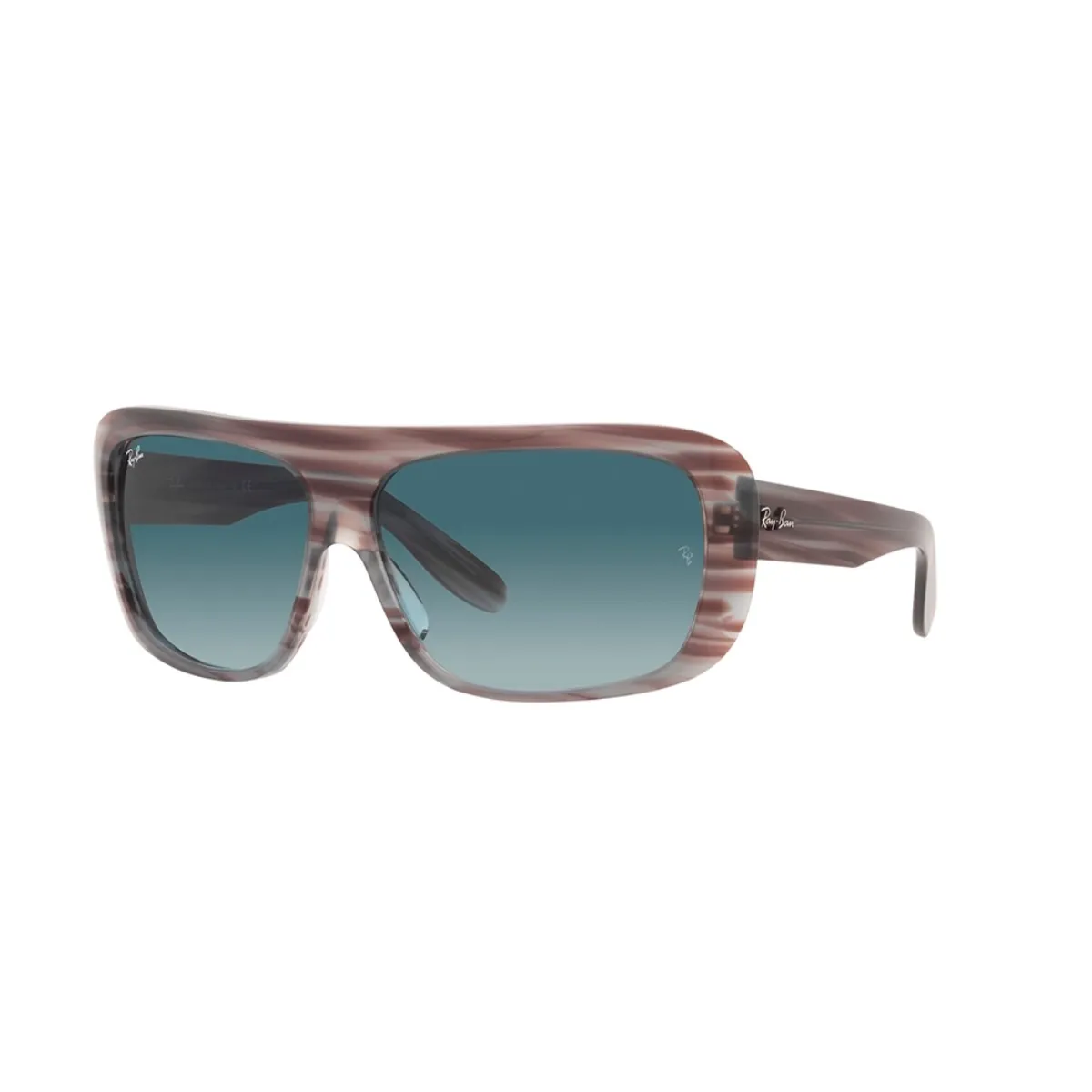 Óculos de Sol Ray-Ban Blair 0RB2196 13143M64 Acetato Cinza Mesclado com lentes na cor Azul Degradê