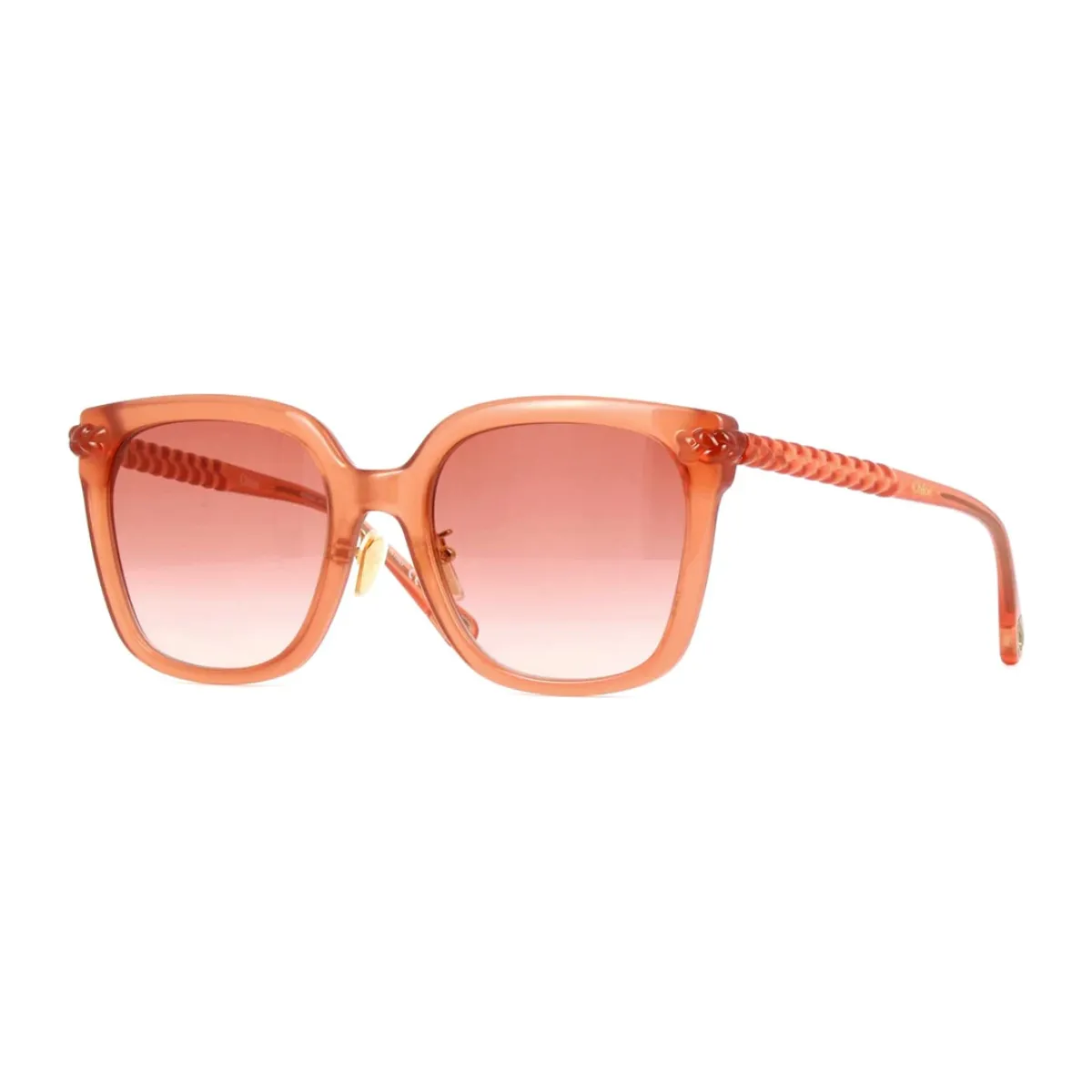 Óculos de Sol Chloé CH0075SK-003 56 Acetato Laranja com lentes na cor Laranja